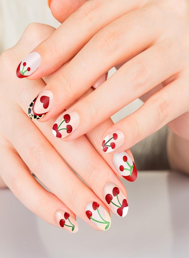 وولاين مجموعة Whaline المكونة من 9 قطع من ألواح ختم فن الأظافر بتصميم الفهد والكرز، تتضمن لوحة فن الأظافر بتصميم الفهد والنجمة والفيونكة والكرز، مثالية للطباعة المنزلية وتصميم الأظافر الفرنسي في صالونات التجميل - Image 4